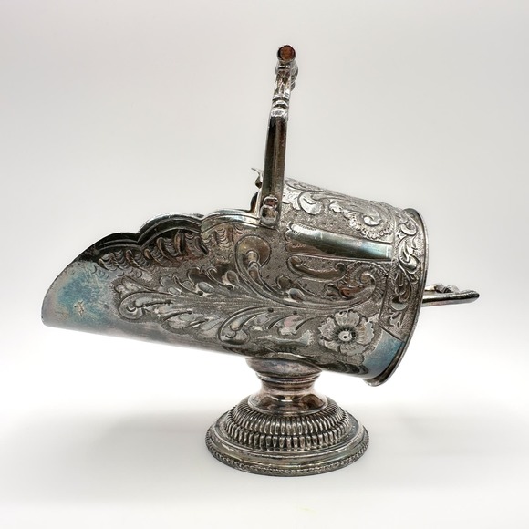 Antique Thomas Otley and Sons Silver Plated Sugar Scuttle Sheffield England - Picture 9 of 13